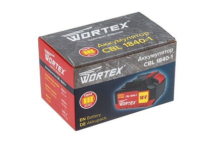 Аккумулятор CBL 1840-1 ALL1 18 В, 4 А*ч, Li-Ion Wortex 0329187