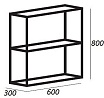 Полка металлическая Cezares Cadro 60x30x80, черный