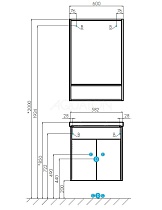 Зеркальный шкаф Акватон Флай 60 см 1A237602FA860 дуб крафт