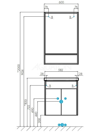 Зеркальный шкаф Акватон Флай 60 см 1A237602FA860 дуб крафт