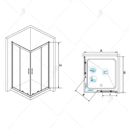 Душевой уголок RGW Hotel HO-31 80x80