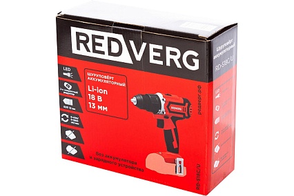 Аккумуляторная дрель-шуруповерт Redverg RD-S18C/U без аккумулятора и з/у 6672864