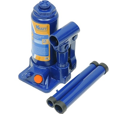 Бутылочный домкрат Kraft 2 т, в кейсе KT 800012
