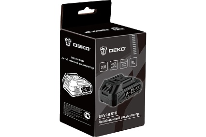 Аккумулятор Deko UNV2.0 STD, Li-ion, 20В, 2.0Аxч 063-4492