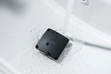 Донный клапан Aquatek AQ6004MB с переливом, Click-clack, черный матовый