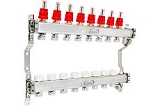 Коллекторная группа Essan GROUP802 нержавейка, 1"x3/4" EK 8 выходов, с расходомерами 180222508-77