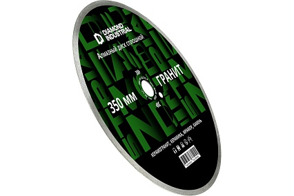 Диск алмазный сплошной по камню, керамограниту 350x10x32/25.4 мм Гранит Diamond Industrial DIDG350