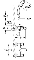 Смеситель для ванны Grohe Costa L 25460001 с душем