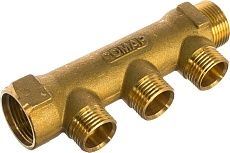 Коллектор COMAP 3/4" НР-ВР, с ниппелем, с/с 35 мм, подсоединение евроконус, латунь, In3/4-Out1/2 НР-3 9532103