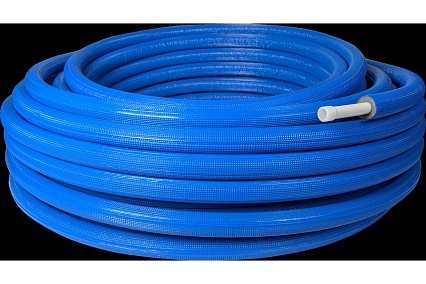Труба металлопластиковая в теплоизоляции STOUT 26x3,0 (бухта 50 м) (синяя) SPI-0002-052630 RG00934TQQU5P7