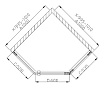 Поддон для душа Grossman Status ST-100D 100x100 пятиугольный