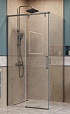 Душевой уголок BelBagno SOFT_CLOSE-1-A-1-100-C-GM 100x100 прозрачный, оружейная сталь
