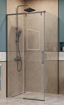 Душевой уголок BelBagno SOFT_CLOSE-1-A-1-100-C-GM 100x100 прозрачный, оружейная сталь