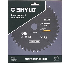 Пильный диск SHYLD по ламинату твердосплавный 180x20/16 мм, 40 зубьев 6692496