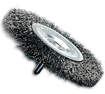 Щетка диск гофрированная Lessmann 100х10х0.25 мм, хвост-к 6 мм 410152