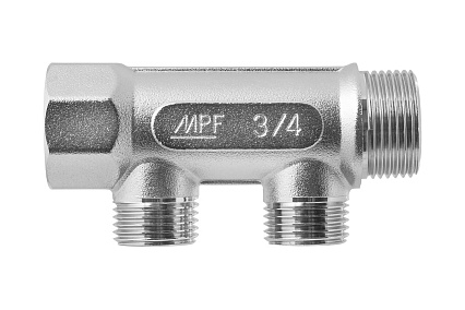 Коллектор MPF 2 выхода х3/4"х1/2", наруж.рез. ИС.071056