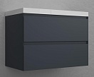 Тумба с раковиной Style Line Манхэттен 80 см графит