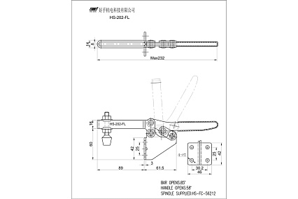 Механический зажим HS CLAMP HS-202-FL