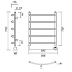 Полотенцесушитель электрический Domoterm Калипсо П5 500x700 ER ТЭН справа, хром