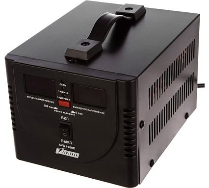 Стабилизатор напряжения Powerman 1ф 1 кВА AVS 1000 D Black 6015736