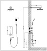 Душевой набор Timo Tetra-Thermo SX-0199/17SM термостат, золото матовое