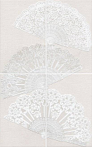 Панно Kerama Marazzi Мерлетто Кружево 4ч. 50x80 см, HGD\A204\4x\6322