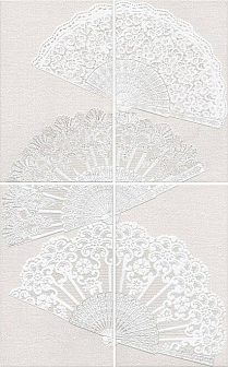 Панно Kerama Marazzi Мерлетто Кружево 4ч. 50x80 см, HGD\A204\4x\6322