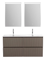 Мебель для ванной BelBagno Uno 120 см, 4 ящика, Бежевый матовый