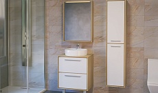 Мебель для ванной Raval Frame 60 см белый/дуб сонома