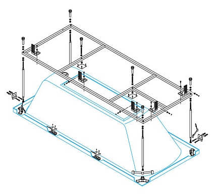 Каркас Cezares Metauro Wall 180x80