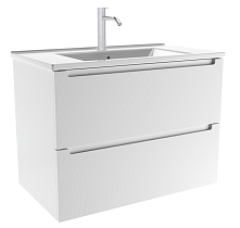 Тумба с раковиной ЗОВ Дион 80 см белый матовый