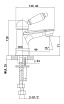 Смеситель для раковины Caprigo Adria-Uno Black 02B-522-VOT с донным клапаном, бронза/черный