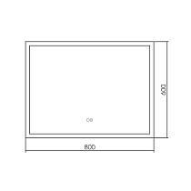 Зеркало AQUAme AQM9104 80x60 см подсветка, антипар