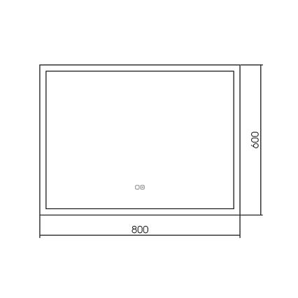 Зеркало AQUAme AQM9104 80x60 см подсветка, антипар
