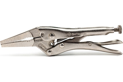Клещи Sata зажимные 6" (169мм) фиксат. (ш/г/х 7/62мм.) прямые (тонкогуб.) удлин 71301