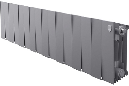 Биметаллический радиатор Royal Thermo PianoForte 200/Silver Satin 16 секций НС-1346025