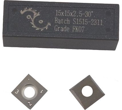Нож сменный FHONK квадратный твердосплавный 15x15x2.5 30º HW (упаковка 10шт) 151525/30FK07-10