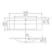 Раковина Акватон Премьер 120 см, арт. 1A702431PR010