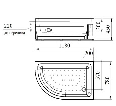 Поддон для душа Радомир 1-11-0-1-0-009 120x80 L