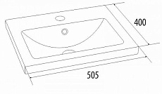 Раковина Iddis Milardo 0015000U28 50 см белый