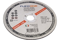 Круг отрезной по металлу и нержавейке (150х2.5х22.23 мм; A30 SBF41) Flexione 10001138