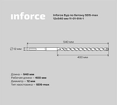 Бур по бетону (12x540 мм; SDS-MAX) Inforce 11-01-514-1