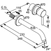 Смеситель для раковины Kludi Bozz 382450576 внешняя часть