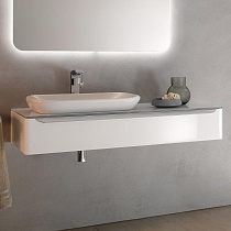 Мебель для ванной Geberit MyDay 115 см смеситель слева, белый