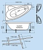 Акриловая ванна Тритон Изабель 170х100 см R