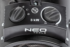 Электронагреватель Neo Tools мощностью 3 кВт, регулируемые настройки, IPX4 90-068