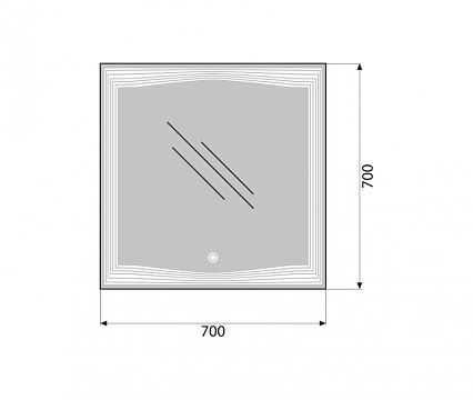 Зеркало BelBagno SPC-LNS-700-700-LED-TCH 70x70 см