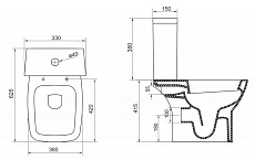 Бачок для унитаза BelBagno Lago BB128T