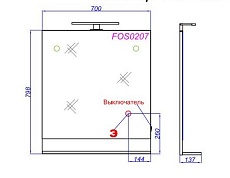 Зеркало Aqwella Фостер 70 см, дуб сонома FOS0207DS