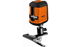 Лазерный уровень Neo Tools крест, 15 м, зеленый, самовыравнивание 4, держатель, чехол 75-106